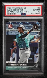 2020 Bowman Next Topps Now Baseball America's Top 100 Prospects Julio Rodriguez