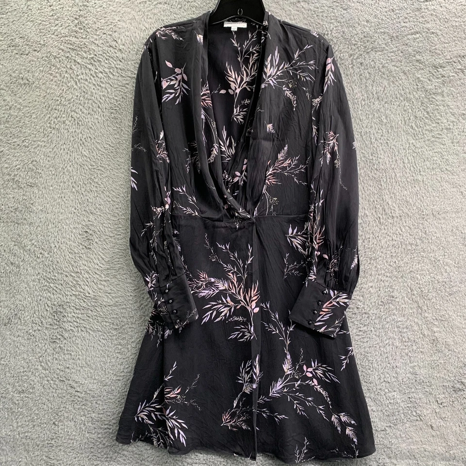 Vestido EQUIPMENT FEMME Mujer Talla 12 Floral Midi Negro Foto 1 de 4