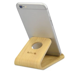 Support de téléphone portable - Stand universel en bois pour smartphone tablette - Zdjęcie 1 z 7