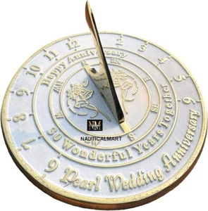 30th Pearl Wedding Anniversary Sundial Gift Idea is A Great Present for Him - Picture 1 of 2