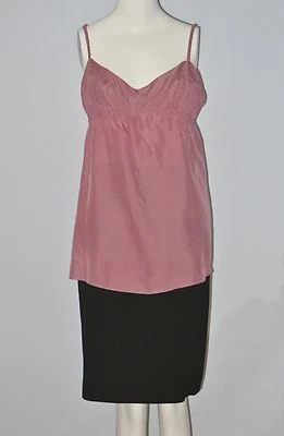 Blusa Cami TALULA BABATON Talla L Rosa 100% Seda Ajustable Correa Espagueti Foto 1 de 4