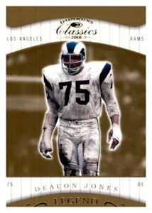 2001 Classics Legends Gold Deacon Jones #d /1425 Insert Parallel NFL Rams #173 - Picture 1 of 2