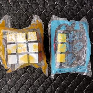 Lot of (2) NEW Rubik's Cube & the Cylinder McDonalds Toys from 2020 - Picture 1 of 3