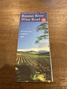 Russian River Wine Road Wine Country Map 1995 - Picture 1 of 3