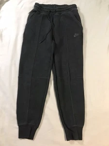 Nike Sweat Pants Mens Small Black Zip Pocket Drawstring - Picture 1 of 15