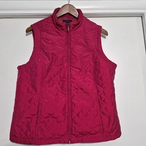 Westbound Nylon Vest Full Zip Red Women’s Size L Zipper Pockets - Picture 1 of 5