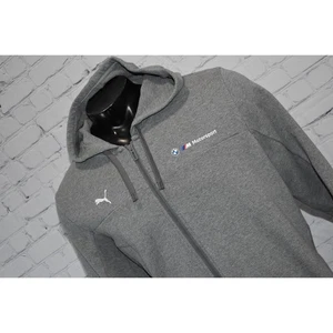 PUMA Hoodie Jacket Mens Size XL Gray BMW Motorsports Performance Full Zip - Picture 1 of 10