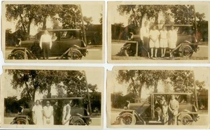 c1930 Topeka Kansas Black family & automobile Packard hood ornament photos - Picture 1 of 1