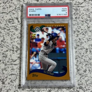 2002 Topps #225 HOF Ichiro Suzuki PSA 9 Mint Gold Cup Seattle Mariners - Picture 1 of 2