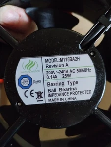 Motor Cooling Fan M115BA2H 200V~240V AC - Afbeelding 1 van 2