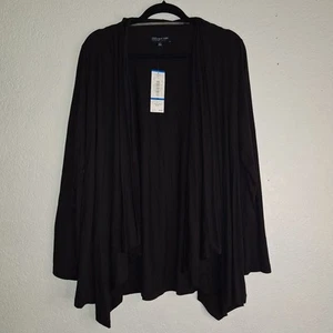 NWT Jones New York Open Front Black Cardigan Size 1X - Picture 1 of 6