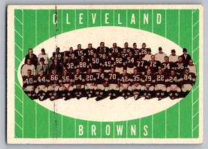 1961 TOPPS #76 CLEVELAND BROWNS TEAM CARD W/JIM BROWN - Picture 1 of 3