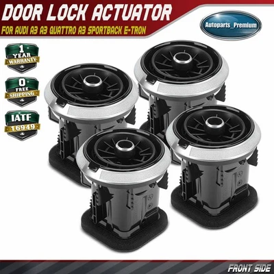 4x Ventilación de aire delantera negra para tablero para Audi A3 A3 Quattro 17-20 A3 Sportback e-tron S3 Foto 1 de 4