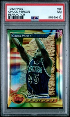 1993 Finest Chuck Person #55 Refractor PSA 7 - Image 1 of 2