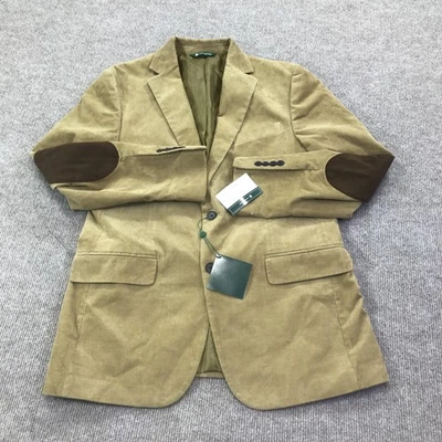 Blazer B by Brooks Brothers Para Hombres 40R Tostado Pana Gamuza Codo Parches Abrigo Deportivo Foto 1 de 4