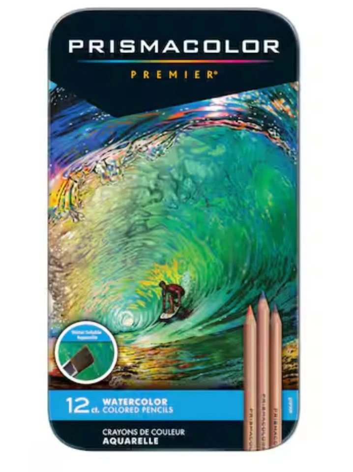 PRISMACOLOR PREMIER WATERCOLOR COLORED PENCILS 12 CT 4064HT BRAND NEW FREE S/H - Image 1 of 1
