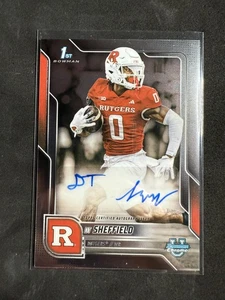 2025 Bowman Chrome University #BCA-DTS DT Sheffield Auto Rutgers - Bild 1 von 2