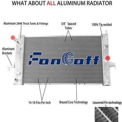 Radiador de aluminio apto 1994-2002 2001 Saturn SC1 SC2 SL1 SL2 SW1 SW2 L4 1,9 L Foto 1 de 4