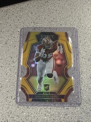 2022 Select Drake Jackson Gold Rookie Die Cut /10 - Image 1 of 2