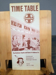 Horario ferroviario de Atchison Topeka y Santa Fe 15 de julio de 1968 - Imagen 1 de 4