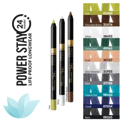 3x Avon Power Stay Gel Liner | Waterproof Long Lasting 24H Gel Eyeliner | 3 Pack - Image 1 of 4