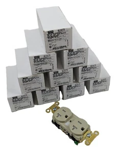 10 Hubbell HBL5362ITR Duplex Receptacle Ivory 20A 125V Tamper Resistant NEW - Picture 1 of 6