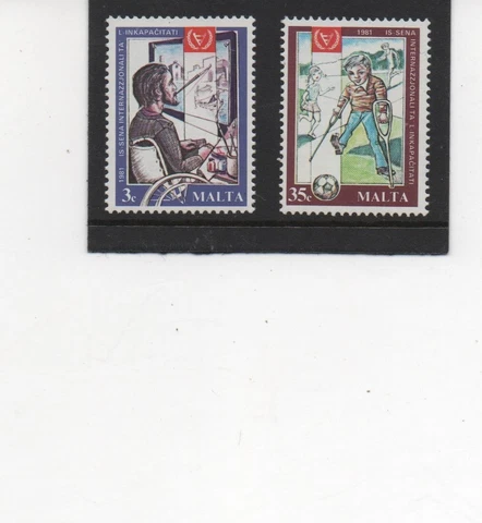 Malta Stamps 1981 International Year for Disabled set of 2 MNH SG663/64 Cover