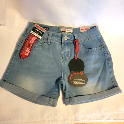 Hot Kiss Midi Short Rayon Denim Soft to the Touch Blue sz 3 - Image 1 of 4