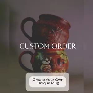 Maßgeschneiderter Keramikbecher. Maßgeschneiderte handgefertigte Tonbecher. Personalisierter Keramikkünstler - Bild 1 von 12