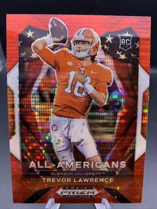 TREVOR LAWRENCE RC 2021 Panini Prizm Draft Picks All-American Red Pulsar Rookie