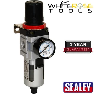 Sealey 3/8" BSP Air Filter Regulator with Gauge Automatic Drain Workshop - Picture 1 of 3