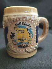 Mini tasse souvenir vintage RARE multicolore Missouri pierre verre