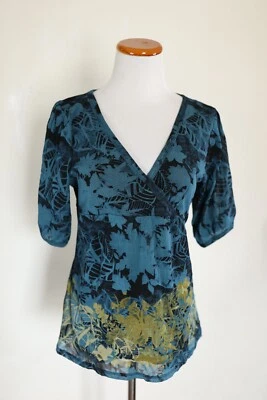 Axcess Y2K Babydoll Malla Cuello en V Top Hada Oscura Floral Capricho Grunge M Foto 1 de 4