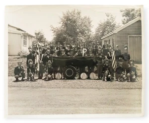 Volunteer Fire Co. Band Williamsport Maryland MD 1945 Vintage Photograph 8x10" - Picture 1 of 3