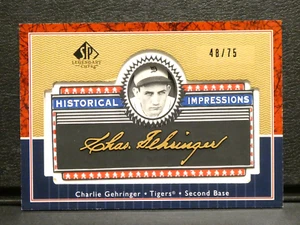 2003 UD SP Legendary Cuts Historical Impressions Charlie Gehringer 48/75 #L-CG - Picture 1 of 2