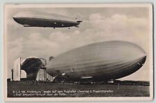 Germany c. 1930s Airship Zeppelin Hindenburg Friedrichshafen Hangar Postcard