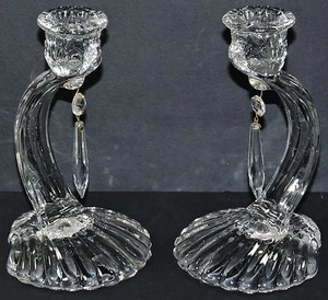 CANDLE HOLDERS CAMBRIDGE CAPRICE #70 SHELL FOOT (2) - Picture 1 of 5