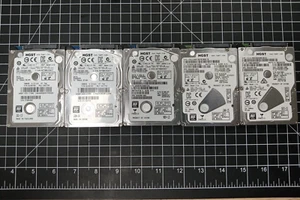 (5) Five HGST HTS545050A7E362 500GB 2.5” SATA 5400 RPM Hard Drives. AS IS - Picture 1 of 2