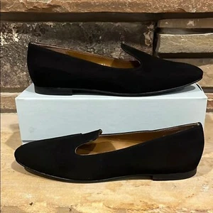 Margaux Black Suede Classic Loafers - Picture 1 of 10