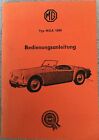 Operating instructions type MGA 1600 German classic car collector's item