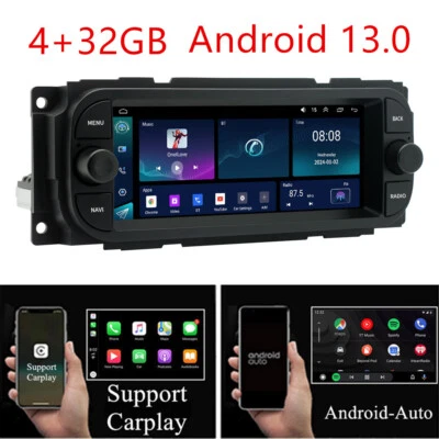 6.8" Auto Radio GPS Navi Wifi für Dodge Chrysler Jeep 1998-2010 Carplay 4+32GB - Bild 1 von 4