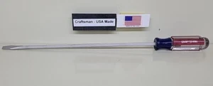 Craftsman 41585 Flat Slot Screwdriver 1/4" Tip WF 12" Square Shaft 16" LONG USA - Bild 1 von 11