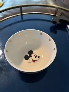 Neu Zrike Disney MICKEY MOUSE goldumrandet SUPPE/MÜSLISCHÜSSEL - Bild 1 von 3