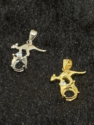 Colgante plata 925 ajuste vacío, hágalo usted mismo ajuste en blanco, Foto 1 de 2