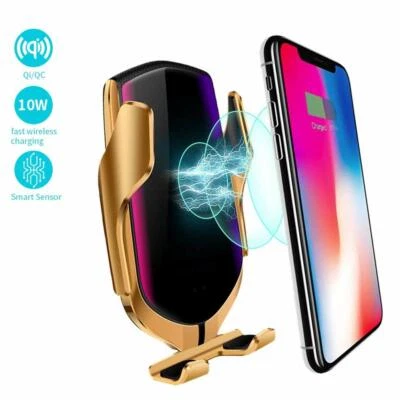 SUPPORTO SMARTPHONE PER AUTO CON CARICATORE WIRELESS CON SENSORE DI APERTURA - Immagine 1 di 4