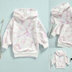 Toddler Baby Kids Girls Outfits Tie-dye Hooded Romper Bodysuit Jumpsuit Clothes