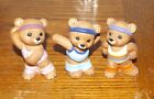 Homco Figurines 1448 Set of 3 Exercise Bears Aerobic Lets Get Physical