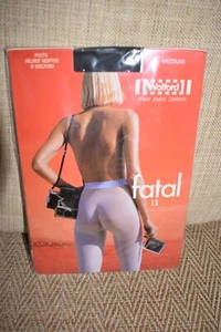 Helmut Newton Wolford Tights Fatal 15 Seamless Pantyhose Coca Sz M NIP rare item - Picture 1 of 7