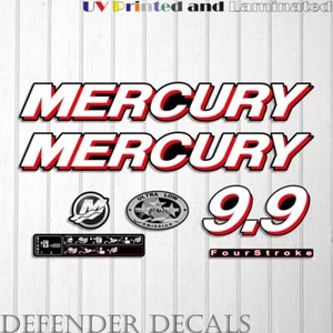 Mercury 9.9 HP Four Stroke 2006-2012 outboard engine decal sticker kit 9.9HP - Picture 1 of 1
