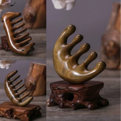 1pcs Creative Q Style Wooden Comb Portable Decoration Women Accessories Gift - Image 1 of 4